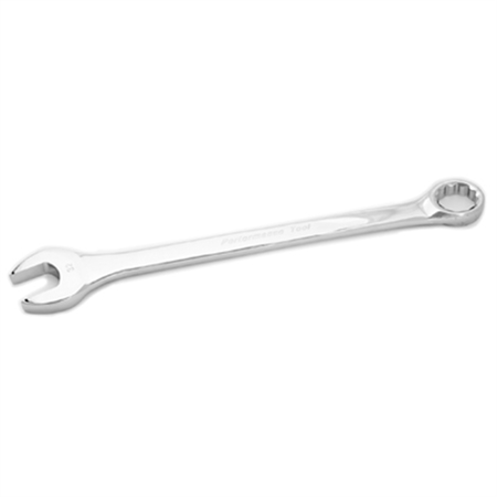 PERFORMANCE TOOL Chrome Combination Wrench, 32mm, with 12 Point Box End, Fully Polished, 16-1/4" Long W30032